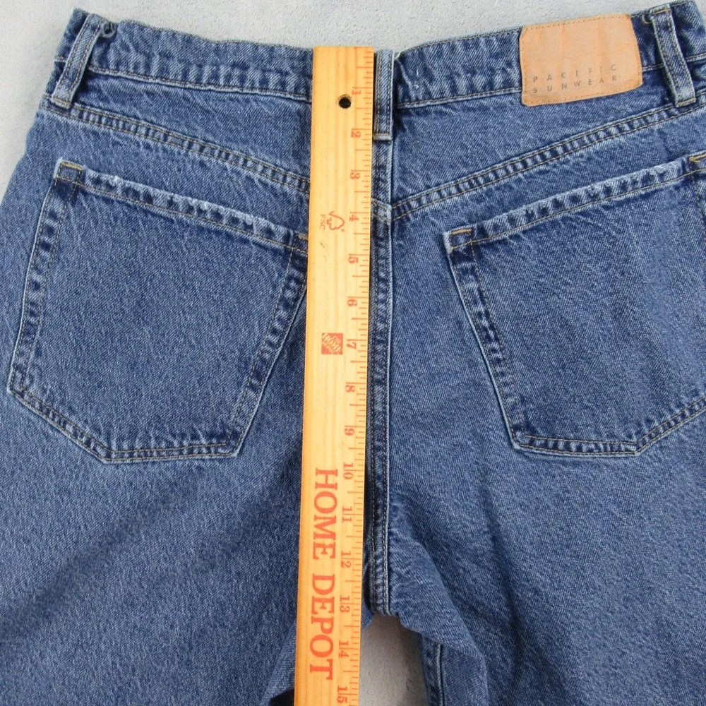 PacSun Extreme Jort Women 29 Blue Denim Baggy Skater Shorts 100% Cotton RN090233